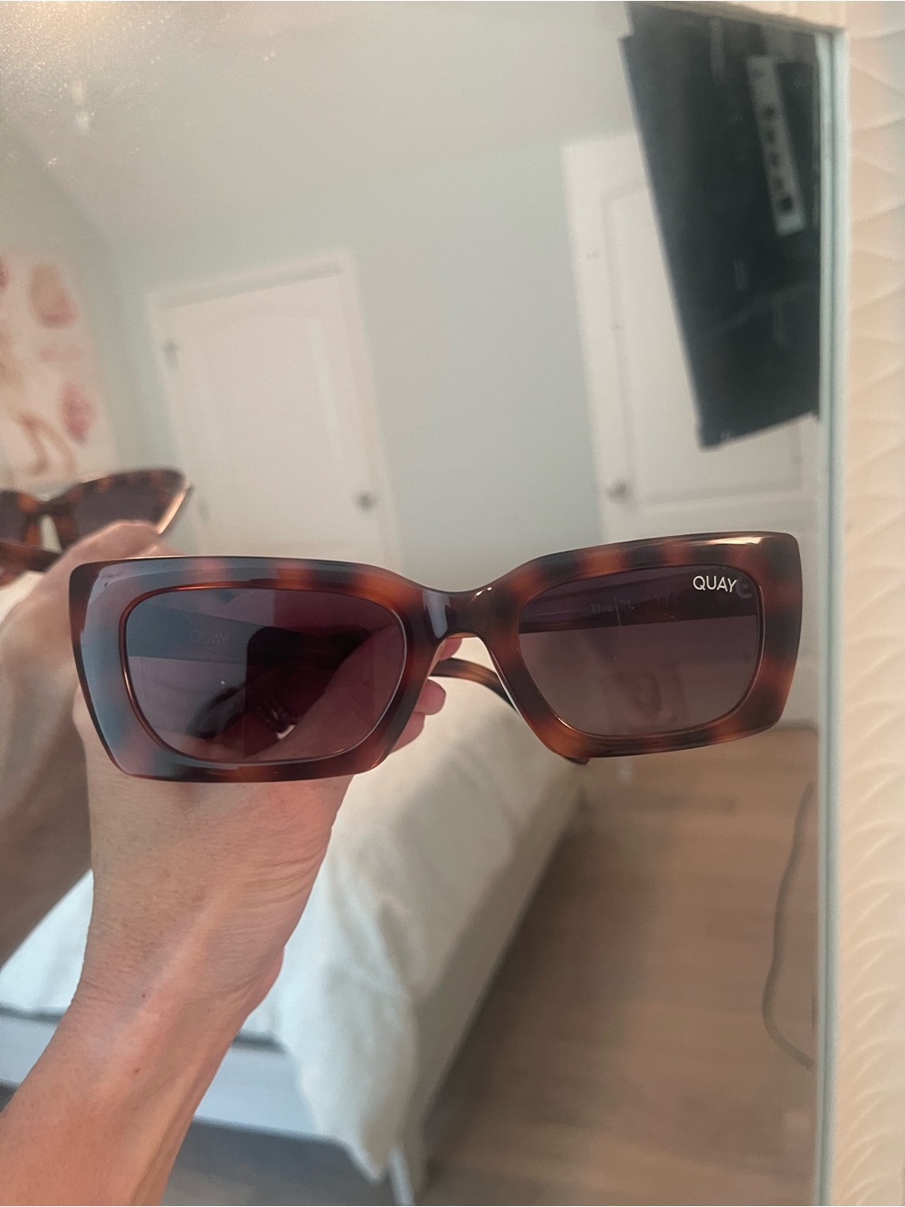 Quay Australia Tortoiseshell Cat-Eye Sunglasses with Brown Gradient Lenses
